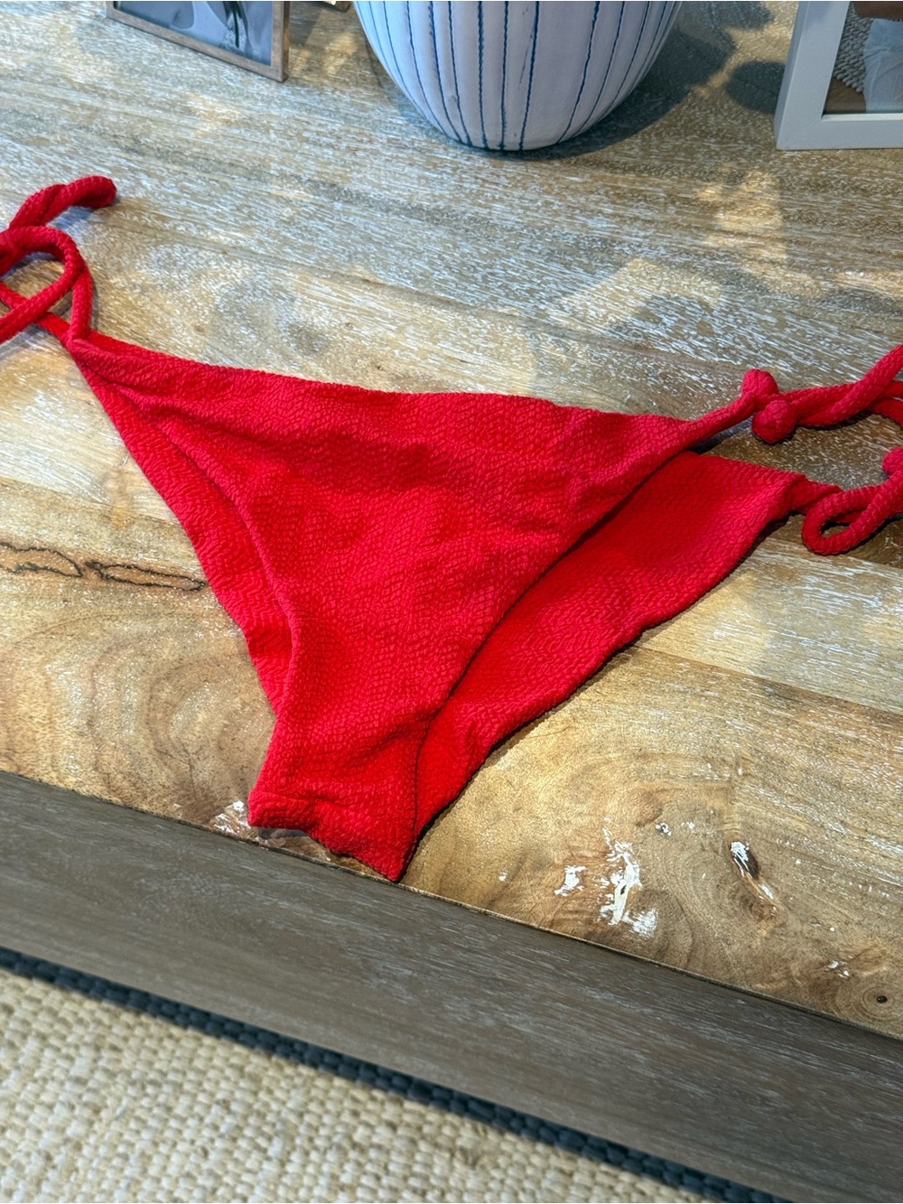 Billabong Red Textured Triangle Bikini Set - Picture 4 of 4